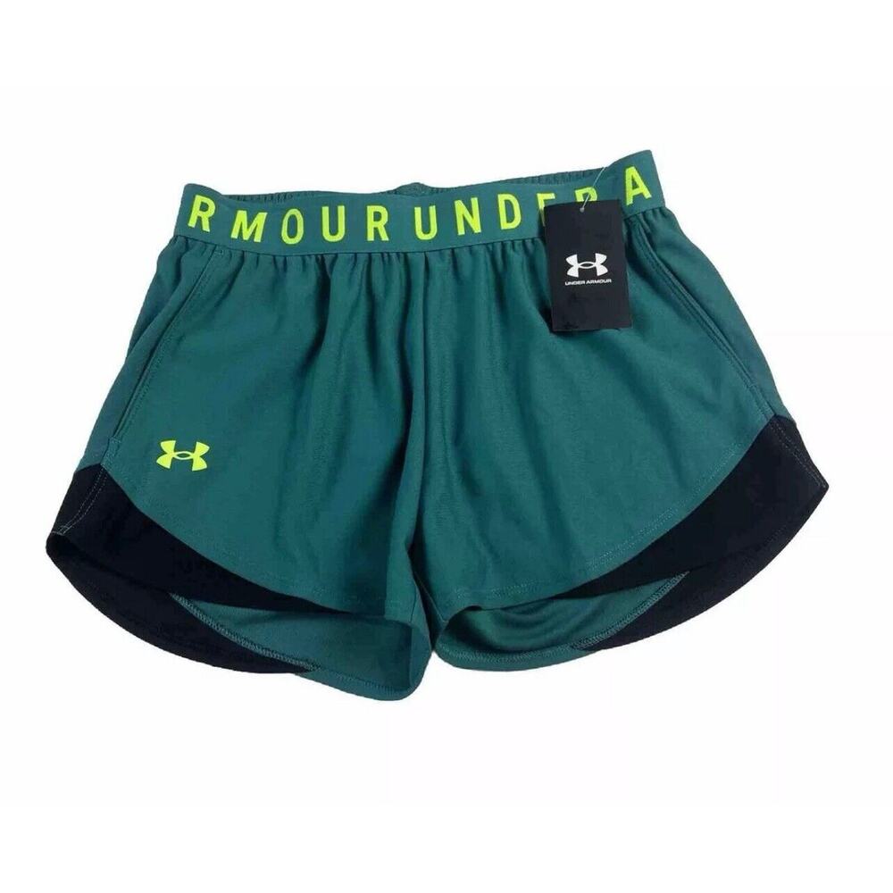 Women's Under Armour UA Play Up Twist Shorts 3.0/ Size S Loose Fit Teal Green